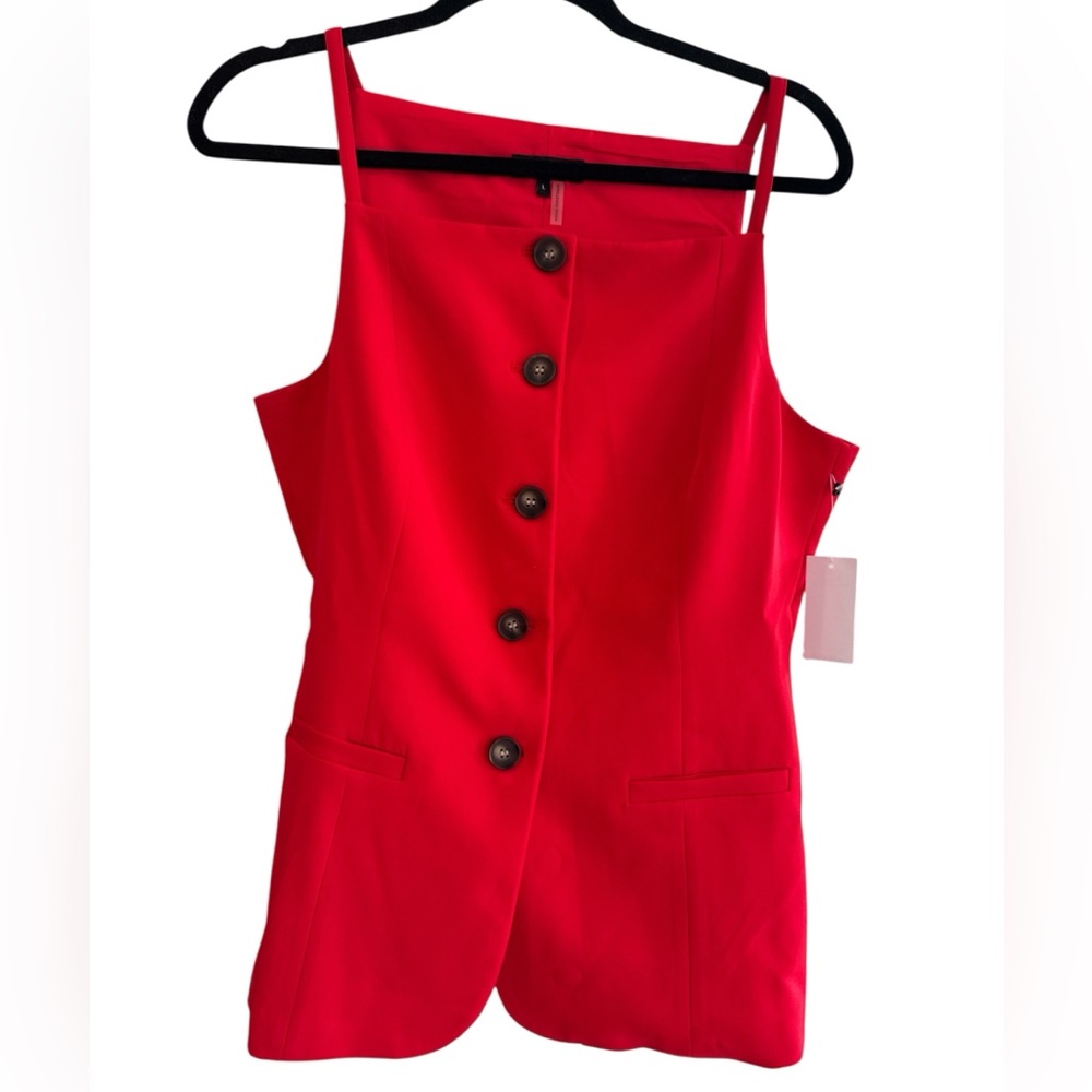 1. State Vibrant Red Sleeveless vest